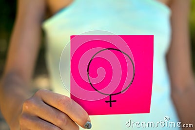 Female symbol gender stereotypes Stock Photo