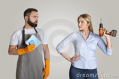 Gender stereotypes, gender and role in society Stock Photo