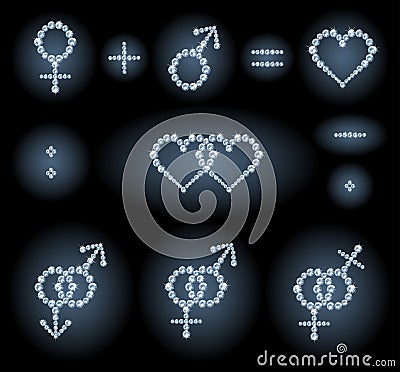 Gender symbols Stock Photo