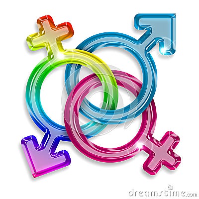 Gender symbols Stock Photo