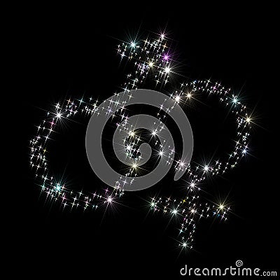 Gender symbols stars Stock Photo