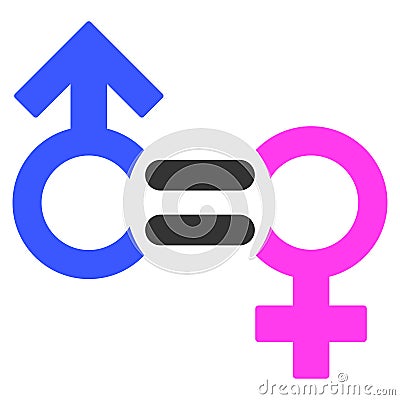 Genders Relation Symbol Flat Icon Vector Illustration