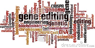 Gene editing word cloud Vector Illustration