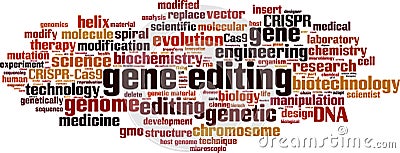 Gene editing word cloud Vector Illustration