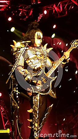 Gene simmons Kiss Tour Editorial Stock Photo