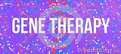 Gene Therapy theme with DNA and abstract lines Stock Photo