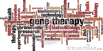 Gene therapy word cloud Vector Illustration