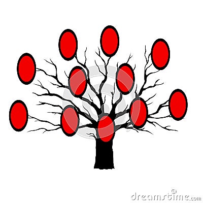 Genealogical tree for different generations Vector Illustration