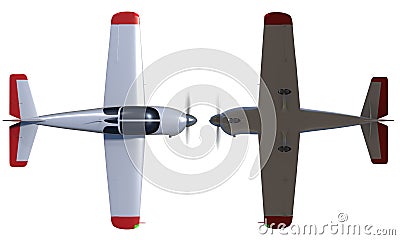 General aviation aircraft render Stock Photo