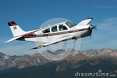 General Aviation - Beechcraft Bonanza Stock Photo