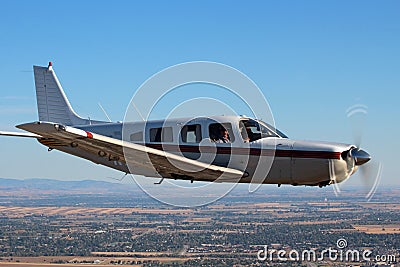 General Aviation - Piper Saratoga Aircraft Editorial Stock Photo