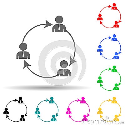 general business contacts multi color style icon. Simple glyph, flat vector of conversation and friendship icons for ui and ux, Stock Photo