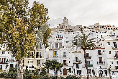 General city view, historic center of Ibiza, Editorial Stock Photo