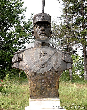 General Constantin Prezan, statue in the Marasesti Mausoluem Stock Photo