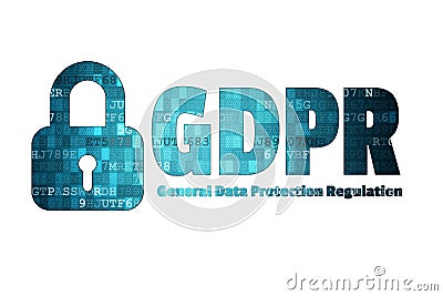 General Data Protection Regulation GDPR European Union EU Security technology background Stock Photo