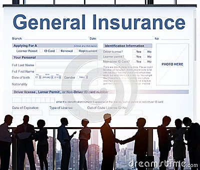 General Insurance Health Accident Financial Concept Stock Photo