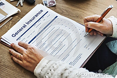 General Insurance Information Document Concept Stock Photo