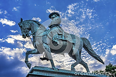 General John Logan Civil War Memorial Logan Circle Washington DC Stock Photo