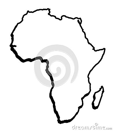 General map of Africa Stock Photo