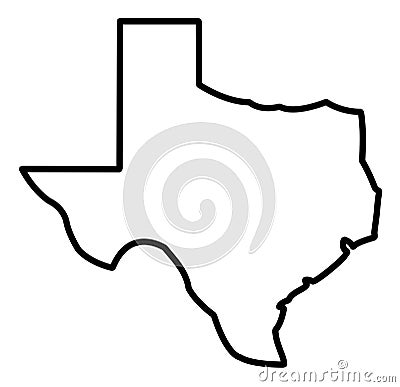 General Map of Texas Stock Photo