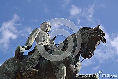 Parc de la Ciutadella, Statue of General Prim Stock Photo