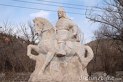 General Qi Jiguang, Shuiguan Great Wall, Badaling, Yanqing, China Stock Photo