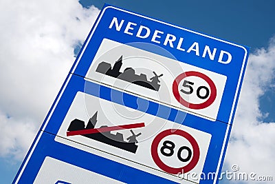 General speed limits in the Netherlands Stock Photo