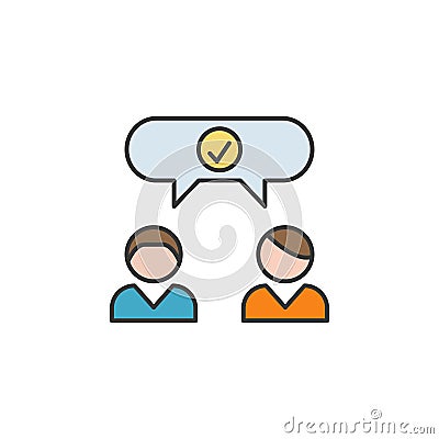 general talking friendship outline icon. Elements of friendship line icon. Signs, symbols and vectors can be used for web, logo, Stock Photo