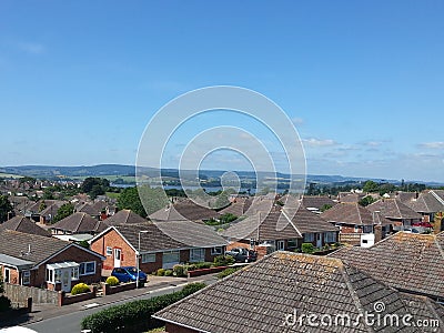 General UK town high level view Stock Photo
