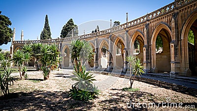 General View of the Addolorata Cemetery entrance Stock Photo