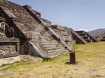 General view of the ancient city of theotihuacan in Mexico Stock Photo