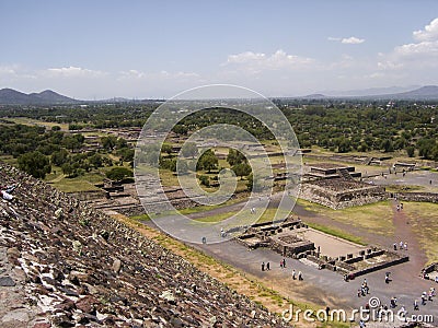 General view of the ancient city of theotihuacan in Mexico Stock Photo