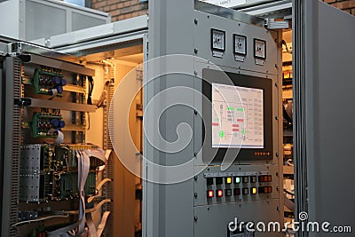 General View from Excitation System in Power Generation Plants Stock Photo