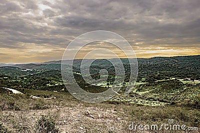 general view of the Monfrague Natural Park Stock Photo