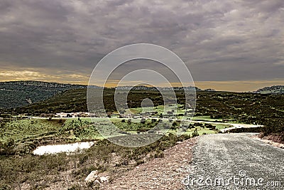 general view of the Monfrague Natural Park Stock Photo