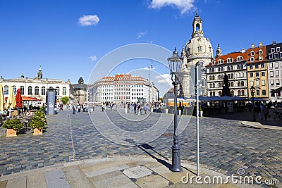 General view of the New Market Square in Dresden Editorial Stock Photo