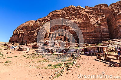 General view at Petra the ancient City Al Khazneh in Jordan Editorial Stock Photo