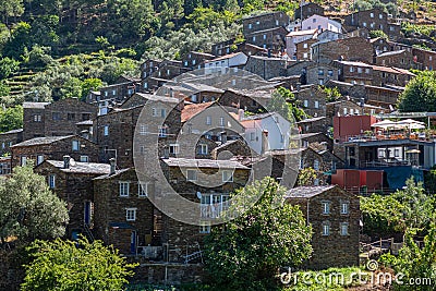 General view at the PiodÃ£o village, a typical and traditional schist village Editorial Stock Photo