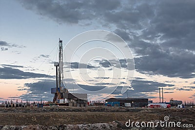 General view of the site for drilling oil and gas wells Editorial Stock Photo