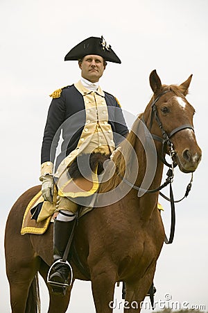 General Washington looks over his troops Editorial Stock Photo