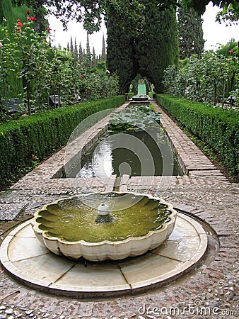 Generalife - Alhambra Stock Photo