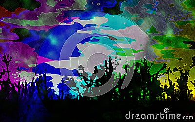 Generalization abstraction of heavens and forests Stock Photo
