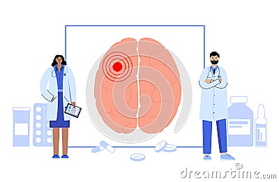 epilepsy seizure or headache Vector Illustration