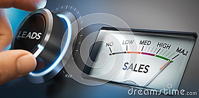 Generate More Leads and Sales Stock Photo