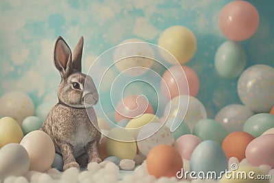 Happy easter cartoon Eggs Droll Basket. White pet bunny Bunny Orange Dream. jesus christ background wallpaper Cartoon Illustration