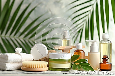Cream mindfulness session antibacterial jar. Skincare mountaincleansing wipe jar pot skin elasticity mockup Stock Photo