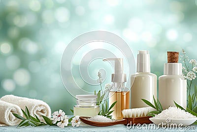 Cream skin hydration treatmentear hair trimming jar. Skincare combination skin carelip makeup remover jar. Pot sodium pca mockup Stock Photo