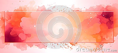 Abstract Salmon color ornate background. Invitation and celebration card. Stock Photo