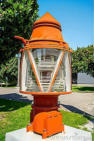 Cartoon Vector Illustration of a light house lantern AI Stock Photo