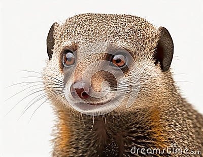 Close-up of a mongoose's face Stock Photo